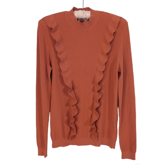 NWOT | Only Mock Neck Ruffle Sweater Top | US M - Picture 1 of 4